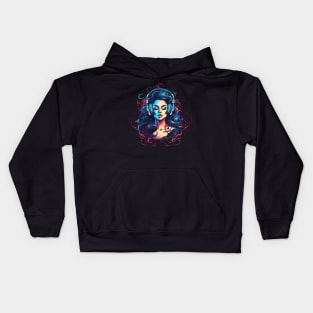 Dream Pop DJ Illustration Kids Hoodie